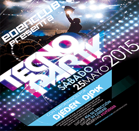 Flyer color cuadrado cara a